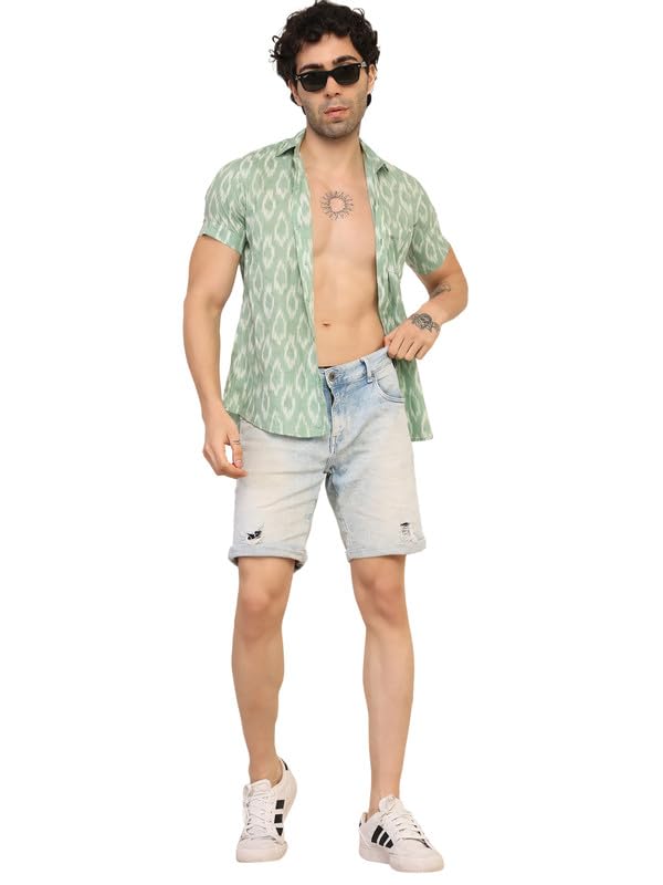 Image of KE KANHA EXPORTS Shirt for Men /Cotton Shirts for Men /Stylish Mens Casual Shirt /Men's Slim Fit Shirt & Regular Fit Shirt for All Occasions Western Beach Summer Shirt Style