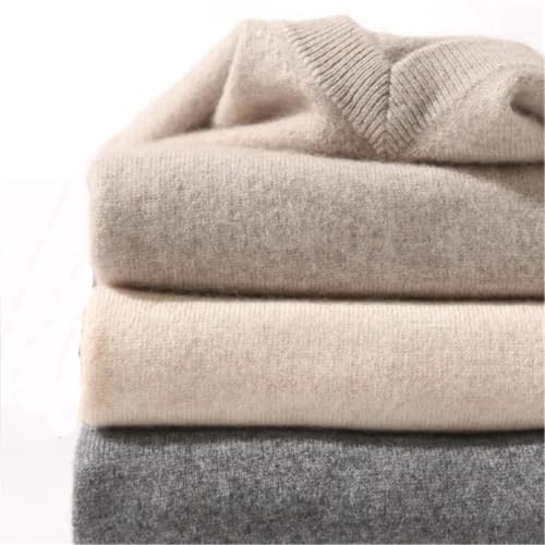 Men Casual Slim Fit Sweater V-Neck Long Sleeve Pullovers Solid Color Standard Pullovers Male Cashmere Knitting Jumpers4