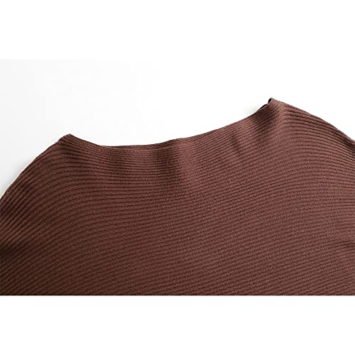 Image of EDSTAR Women Dolman Batwing Sleeves Knitted Sweaters Winter Boat Neck Pullovers Tops