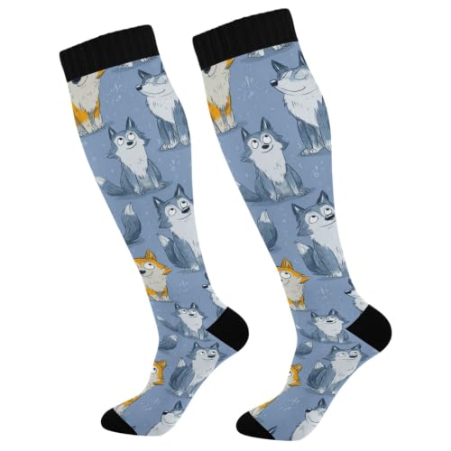 Image of Fisyme Socks for Women Men Warm Comfort Athletic Crew Running Hiking Cycling Compression Socks