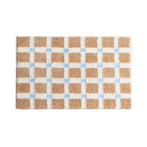 バスマット 浴室 足ふきマット 玄関マット 屋内 室内 洗面所 速乾吸水 ふわふわ 滑り止め 厚手 ラグマット ドア フロアマット 洗える (カーキ)