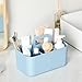 Multiuse Caddy Organizer with Handle - Stackable Plastic Tote Bin - Art Craft Supplies, Office, Desk, Stationery Pen Holder, Kitchen, Utensil, Makeup, Bathroom, Shower, Cleaning, Dorm Organizer - Blue