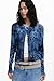 Desigual Women's Woman Flat Knit Thin Gauge Jacket Blue