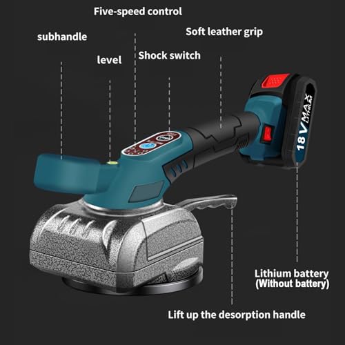 Fliesenleger Maschine für Makita 18V, Elektrische Fliesen Vibrator Mit 4,7 x 4,7 einstellbar 100kg Aufnahmekapazität Fliesen Fliesenleger Maschine Geeignet für 39 zoll Fliesen (ohne Batterie)