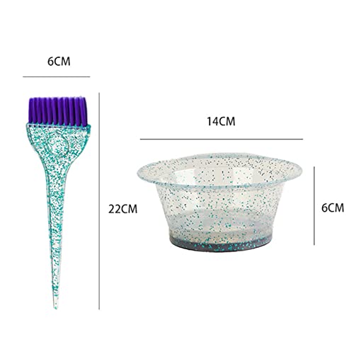 Henniu Pacote com 2 kits de tintura de cabelo escova de coloração de cabelo e conjunto de tigela Tig