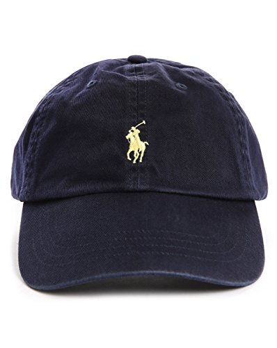 Polo Ralph Lauren Navy Blue Mens/Womens Cap Hat with Yellow Pony Logo/Adjustable