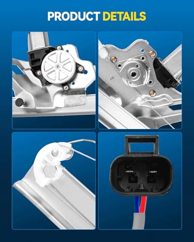 Image of PHILTOP 741-762 Front Driver Side Power Window Motor and Regulator Assembly fit for LeSabre 2000-2005,25713422,25750513, 25769928,