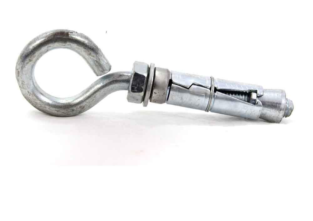 LOVELY® 6x75 MM Mild Steel Rawal Bolt Heavy Duty With Hook Eyelet Size- Set of 10 4