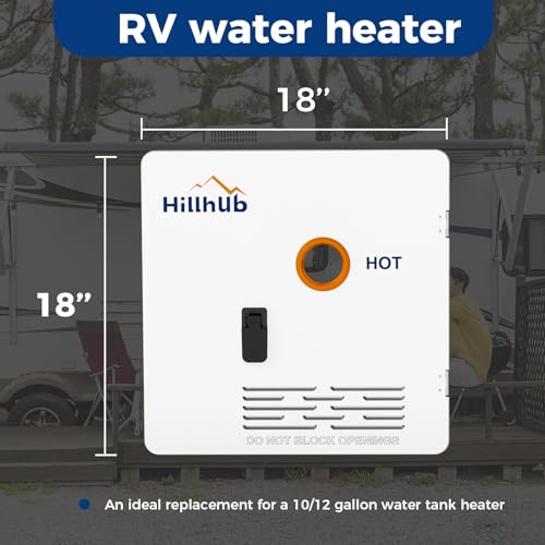 Image of Hillhub 18 x 18 Inches RV Water Heater White Door (ONLY DOOR). Door kit for Hillhub RV Water Heaters, Electrostatic Powder Coating Technique with Electroplate Sheet