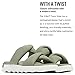Sorel Women's Viibe Twist Slide Sandals - Safari, Stone Green - Size 9