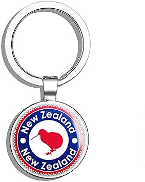 New Zealand Kiwi Bird Label Double Sided Stainless Steel Keychain Key Ring Chain Holder Car/Key Finder