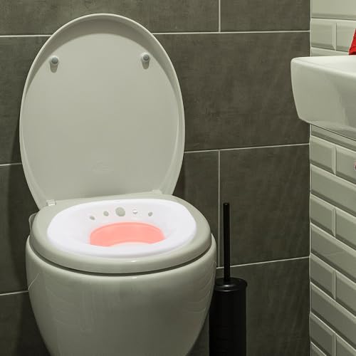 Bain de siège pliable réutilisable lavable avec kit de rinçage intime rose - 6