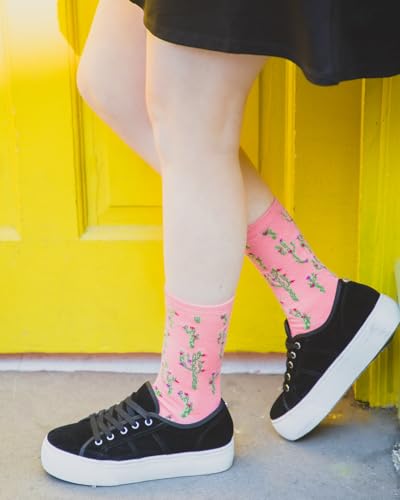 Image of MeMoi Cactus Rayan Blend Crew Socks