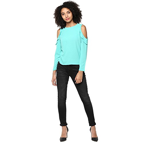 Image of Harpa Women's Regular Fit Crepe Boat Neck Top