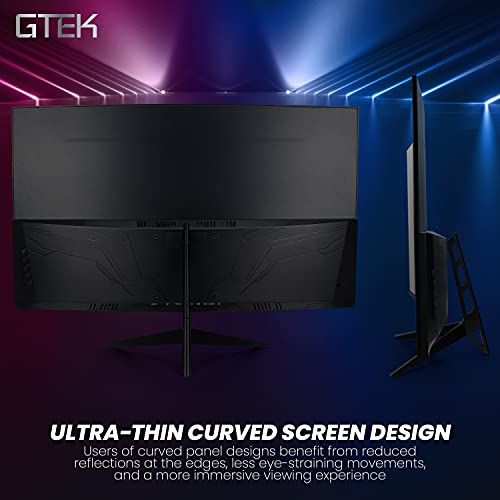 Gtek 240Hz Gaming Monitor, 27 Inch Frameless Display Full Hd 1920 X 1080P, Curved 1800R, Va 1Ms Mprt, Freesync, Speakers, Displayport/Hdmi, Vesa - F2740C #TOP3