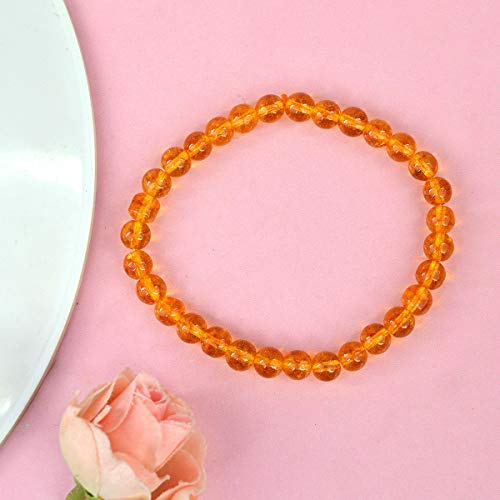 Image of Reiki Crystal Products Certified Natural Crystal Stone Bracelet 6 mm Round Beads for Men and Women | Premium Gemstone Jewellery Collection | Reiki Charged | Multiple Stone Variants Available