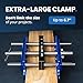 Eleon - Self Centering Dowel Jig with Elongated Jaws and Extra Wide Clamp - Precision Woodworking Made Effortless - Lasting Craftsmanship - Durable Aluminum Alloy Dowel Drill Guide (Blue)
