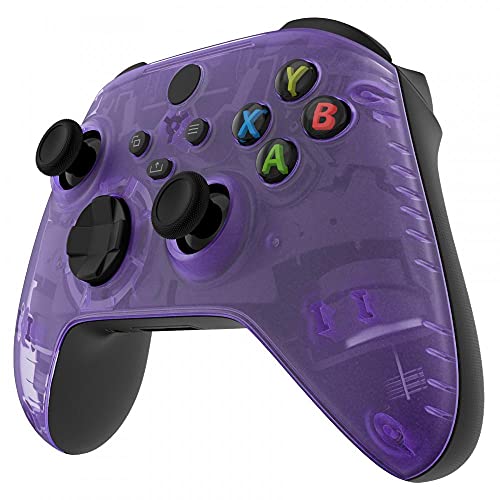 Image of MODDEDZONE Custom Wireless UNMODDED Controller for Xbox One S /X and PC - Exclusive and Unique Designs - The Perfect Gaming Gift for Enthusiasts Clear Face Purple