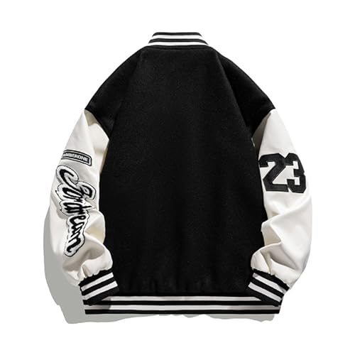 Mens Varsity Letterman Jackets: Vintage Streetwear Baseball Bomber Jacket for Men Women Casual Leather Sleeves Coat2