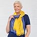 GreaterGood Hope For Ukraine Hand Loomed Scarf Blue Yellow Flag Colors Fair Trade Artisan Woven Acrylic Cotton Shawl