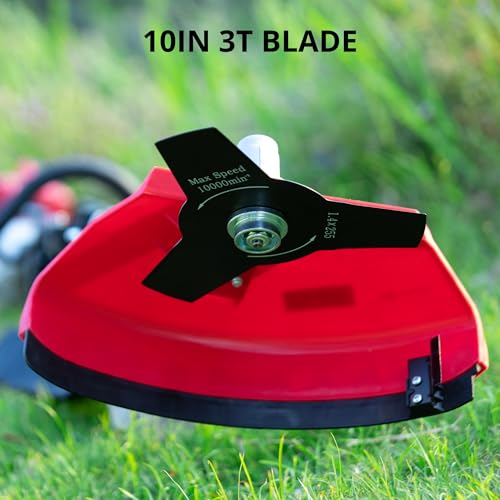 Image of 26cc Gas Powered 3IN1 String Trimmer,Weed Wacker, Edger & Brush Cutter | 2-Stroke Air-Cooled Engine,16 inch Cutting Swath,10 inch Metal Blade,Ergonomic Rubber Grip&Shoulder Strap for Yard & Garden Care