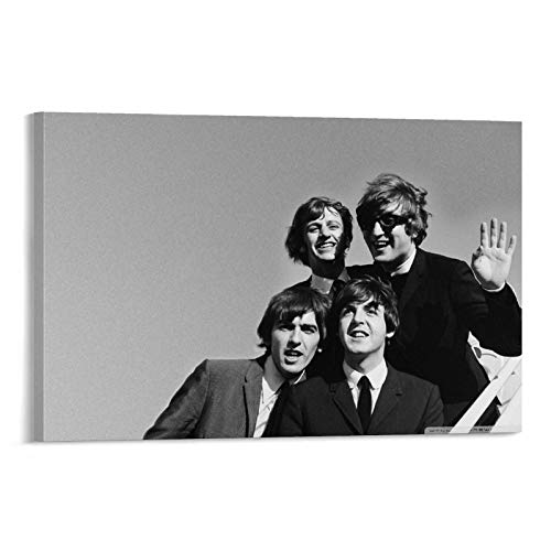 LIULANG Poster mural Beatles Background – Impression sur toile – Décoration moderne pour chambre familiale – 30 x 45 cm - Les Beatles, Paul McCartney, John Lennon, RIngo Starr, George Harrison LIULANG Poster mural Beatles Background - Impression sur toile - Décoration moderne pour chambre familiale - 30 x 45 cm