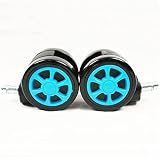 Accesorios / Ruedas Ruedas for sillas de oficina for muebles de 60 mm, ruedas grandes de colores, estilo de rueda de coche, 5 uds.(Light Blue)