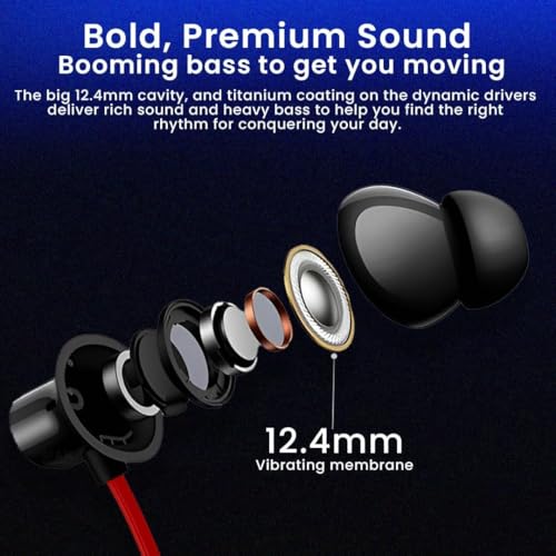 Image of One.Plus Compatible Bullets Z2 Bluetooth Wireless in Ear Earphones with Mic, Bombastic Bass, 10 Mins Charge - 20 Hrs Music, 30 Hrs Battery Life for OnePlus 10R, 11R, Nord CE 3