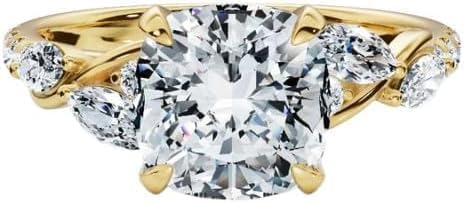 1-5 CT Moissanite Engagement Ring For Women Accents Moissanite Engagement Ring in 10K/14K/18K White gold And 925 Sterling Silver Wedding & Proposal Jewelry