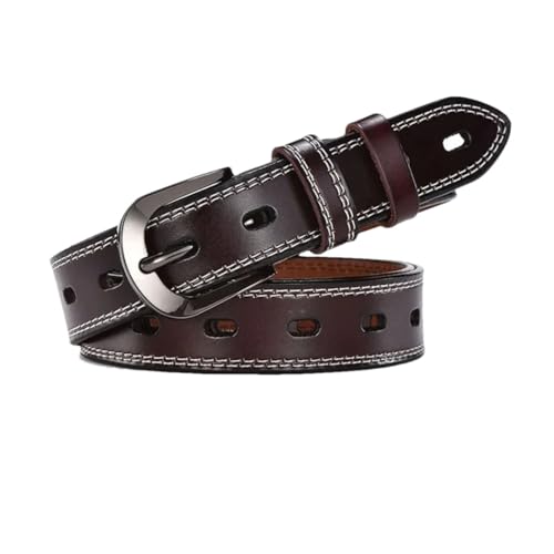 Women’S Genuine Leather Pin Buckle Casual All Match Adjustable Designer Waist Strap 2.8CM Width
