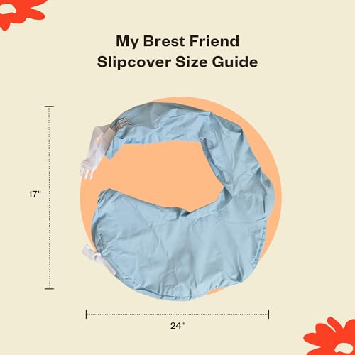 Image of My Brest Friend Professional Original Nursing Pillow Slipcover | Professional Grade Vinyl, Easily Wipes Clean, Adjustable Fit, Durable - Original Nursing Pillow Not Included, Blue