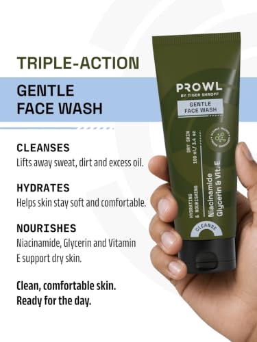 Image of PROWL by Tiger Shroff Gentle Man Facewash with Niacinamide, Glycerin, Vit E