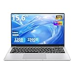 Ordinateur Portable 15,6 Pouces 12 Go RAM 256 Go SSD N4000 Processeur Écran IPS Full HD PC Portable Win 11 WiFi 5 BT Mini HDMI Charnière à 180 Degrés Poids 1,6kg pour Les Étudiants et Les Entreprises.