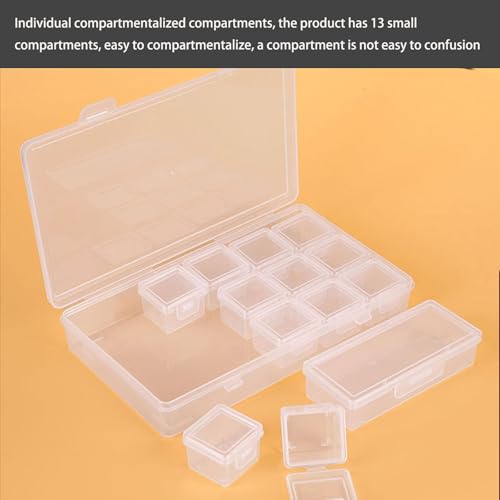 Image of 13 in 1 Diamond Art Storage Containers with Lids, Transparent Organizer Box,Diamond art accessories-divided storage box,Jewelry Storage Case, Portable Labeled Trays for Home & Travel