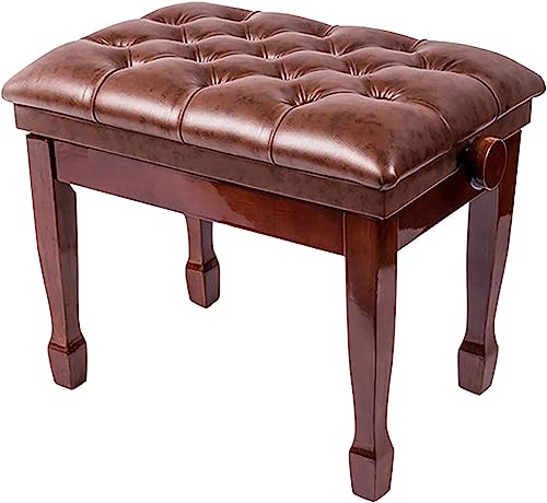Tabouret Piano,Banquette Piano Banc Tabouret de Piano réglable en Bois Banc de Piano hydraulique avec Levage Automatique en Cuir PU, Parfait pour la Maison et Les Professionnels (Null TeakwoodBrown) - Les Beatles, Paul McCartney, John Lennon, RIngo Starr, George Harrison Tabouret Piano,Banquette Piano Banc Tabouret de Piano réglable en Bois Banc de Piano hydraulique avec Levage Automatique en Cuir PU, Parfait pour la Maison et Les Professionnels (Null TeakwoodBrown)