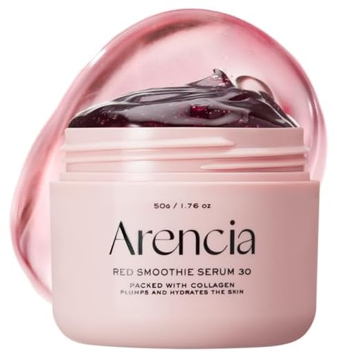 Arencia Overnight Red Smoothie Face Mask Serum, Glowing & Soothing with 30% red collagen, Niacinamide, Peptide, Vitamin E