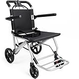 SEVEN MINE Silla de Ruedas de Traslado Premium | Frenos en Manubrio para Mayor Control | Descansa...