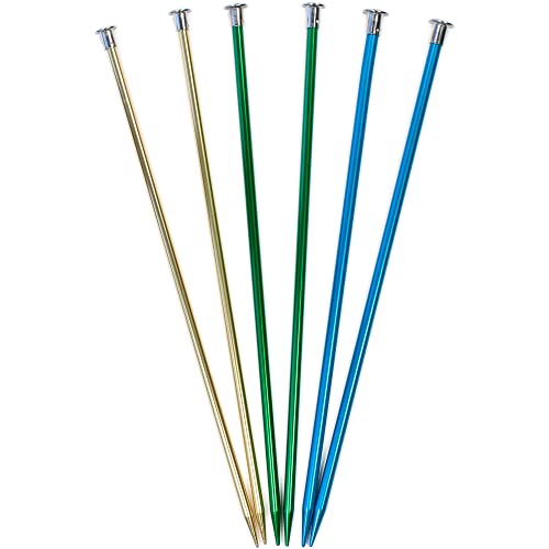 Boye 32936600000M Aluminum Knitting Needle Set, US Sizes 8, 9, 10, 5mm-5.75mm, Multicolor