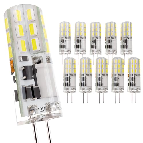 JAUHOFOGEI G4 LEDd 12V AC/DC oCsx[X hXP[vd - 10W pnQJCd - 1bg 12{g ~j T3 d LrlbgpbNCgp - F 6000K - 10pbN
