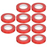 HAMPPLIES Nastro Senza Nodi in PVC per Legare Piante Rosso 10 Pezzi Efficiente per Macchina da Giardino per Piante e Peperoni in Giardino