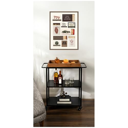 Kate and Laurel Framed Canvas Wall Art Print Vintage Matchbox by Lucky Guava, 18 x 24 Sylvie Walnut Frame, Vintage, Typography Art for Wall Decor by Kate and Laurel - Used condition - Image 5