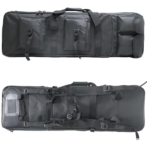 ACEXIER 81cm/94cm/115cm Tactique Chasse Étui pour Fusil Airsoft Sac d’Arme à feu Tir Militaire en Plein air Sniper Arme à feu Porter Un Sac à Dos (94CM,Black)