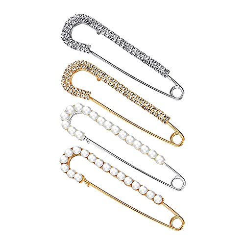 Tanktop, lang, Sport, Kunstnadeln, Brosche, Pullover und Brosche, Shawl, Damen, Pearl, Kristall, 4 Stück, Zubehör für BH, große Größe, Sport, mehrfarbig, One size Cover