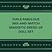 Fearless Fashion Magnetic Dolls | Mix-N-Match Set | 4 Dolls, 50 Pieces, Thousands of Combinations