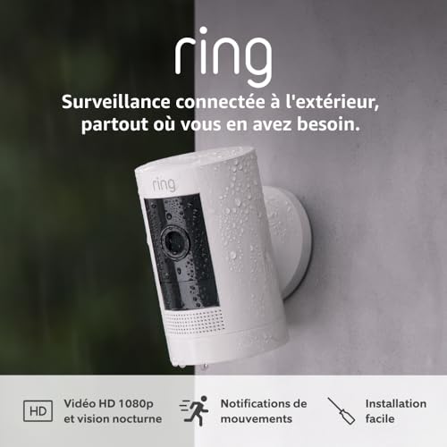 Ring Caméra extérieure sans fil Stick Up Cam | Caméra de surveillance wifi HD sur batterie audio bidirectionnel détection de mouvements fonctionne avec Alexa | Essai Ring Home gratuit 30 j. - vue 5