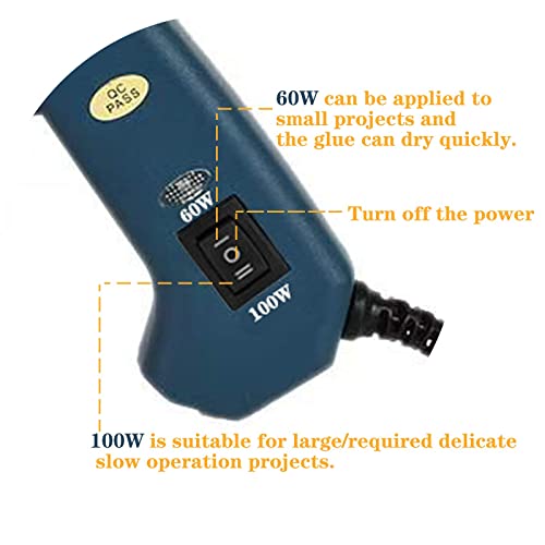 60/100W Hot Glue Gun Full Size With Carry Bag And 28 Pcs Hot Glue Sticks, Dual Power High Temp Melt Glue Gun Kit For Diy Arts Craft Projects, Home Quick Repairs #TOP5