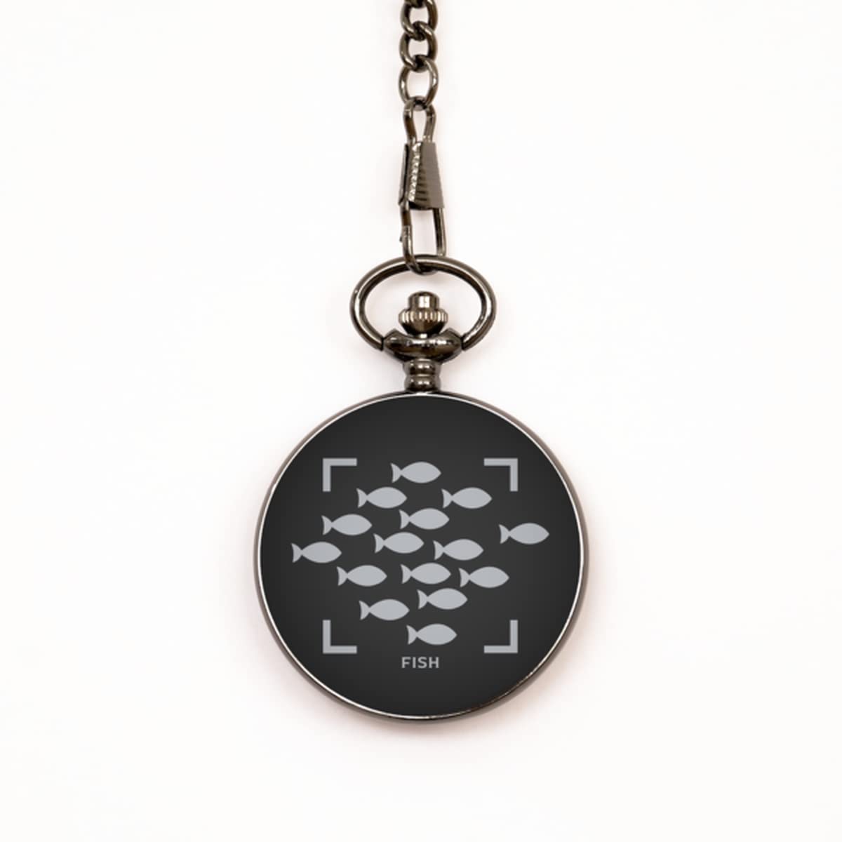 Dazzling Fish - Animal Pocket Watch - Christmas, Birthday, Valentine, Father's Day - for Men, Women and Kids. Adjustable