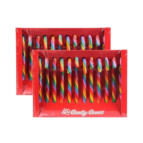 クリスマス キャンディクリスマスギフト 創意お菓子 ロリポップ ケーン杖形キャンディ レインボー キャンデ ケーンパーティ（虹2パック）のサムネイル