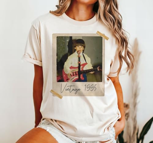 Custom Vintage 30th Birthday Photo and Year Shirt, Custom Shirt with Picture, Personalized 30th Birthday Gift Vintage Est 1995 Birthday Party Tshirt Multi4