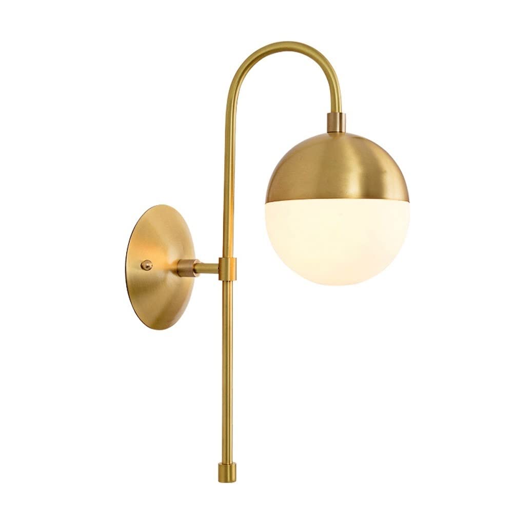 Aplique de pared dorado minimalista ideal para leer en la cama o iluminar tu dormitorio